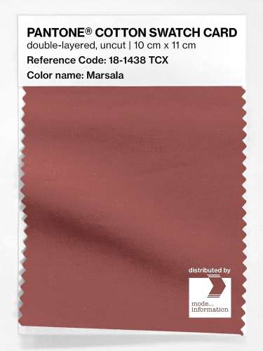 Artikelbild des Artikels “PANTONE® COTTON SWATCH CARD 18-1438 TCX Marsala “