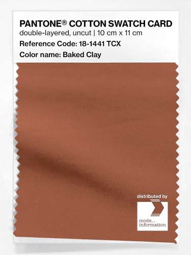 Artikelbild des Artikels “PANTONE® COTTON SWATCH CARD 18-1441 TCX Baked Clay “