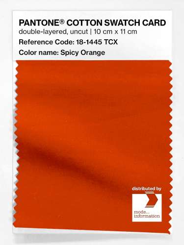 Artikelbild des Artikels “PANTONE® COTTON SWATCH CARD 18-1445 TCX Spicy Orange “