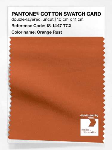 PANTONE® COTTON SWATCH CARD 18-1447 TCX Orange Rust