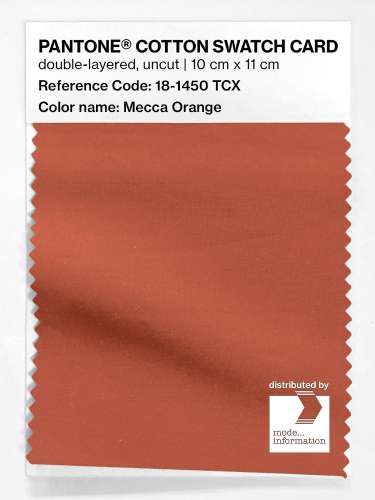 Artikelbild des Artikels “PANTONE® COTTON SWATCH CARD 18-1450 TCX Mecca Orange “