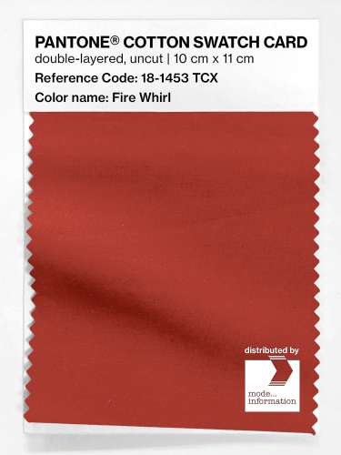 Artikelbild des Artikels “PANTONE® COTTON SWATCH CARD 18-1453 TCX Fire Whirl “
