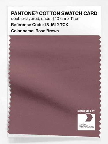 PANTONE® COTTON SWATCH CARD 18-1512 TCX Rose Brown
