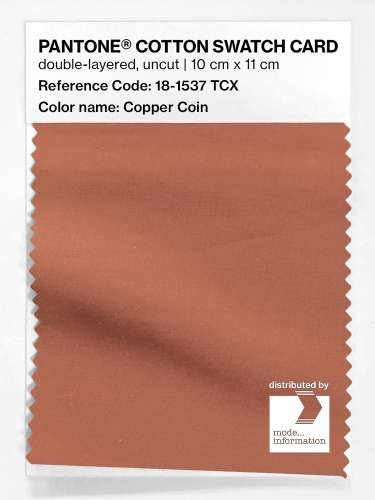 PANTONE® COTTON SWATCH CARD 18-1537 TCX Copper Coin