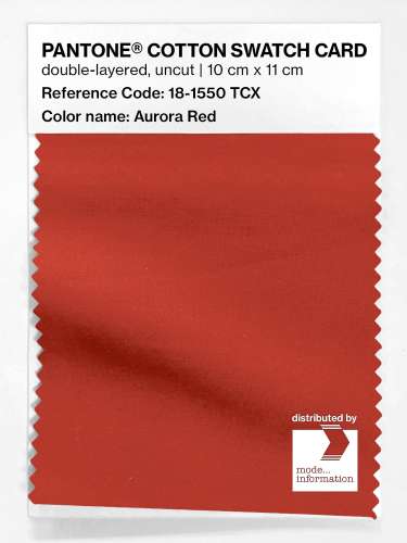 Artikelbild des Artikels “PANTONE® COTTON SWATCH CARD 18-1550 TCX Aurora Red “