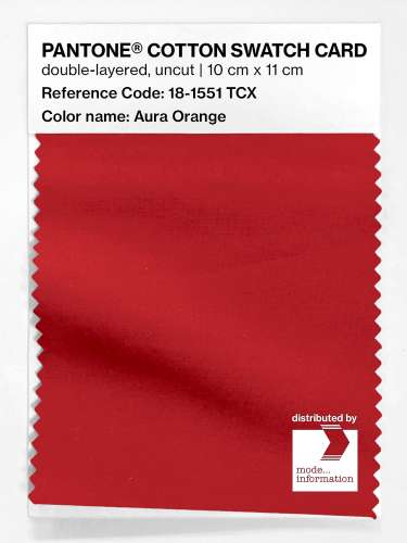 Artikelbild des Artikels “PANTONE® COTTON SWATCH CARD 18-1551 TCX Aura Orange “