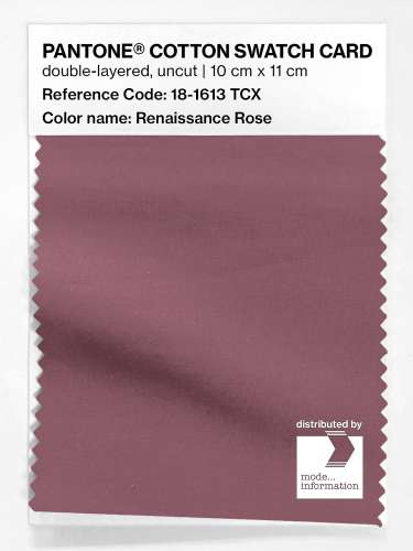 PANTONE® COTTON SWATCH CARD 18-1613 TCX Renaissance Rose