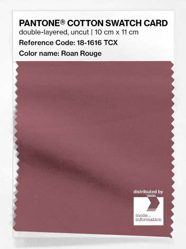 Product image of the product “PANTONE® COTTON SWATCH CARD 18-1616 TCX Roan Rouge ”