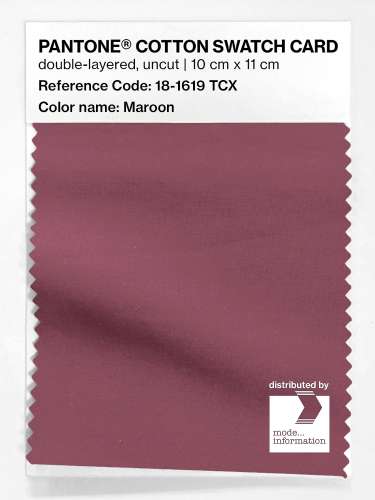 Product image of the product “PANTONE® COTTON SWATCH CARD 18-1619 TCX Maroon ”