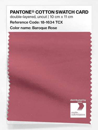 Product image of the product “PANTONE® COTTON SWATCH CARD 18-1634 TCX Baroque Rose ”