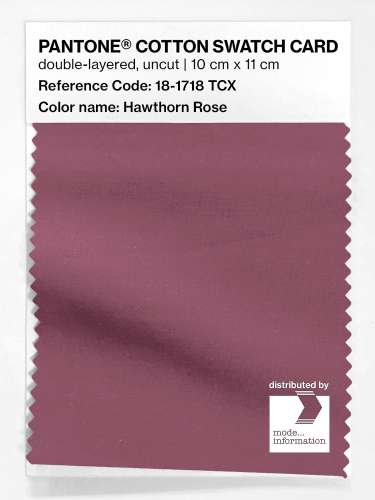 PANTONE® COTTON SWATCH CARD 18-1718 TCX Hawthorn Rose