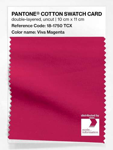 PANTONE® COTTON SWATCH CARD 18-1750 TCX Viva Magenta