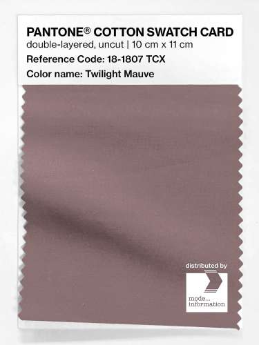 PANTONE® COTTON SWATCH CARD 18-1807 TCX Twilight Mauve