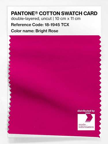 PANTONE® COTTON SWATCH CARD 18-1945 TCX Bright Rose