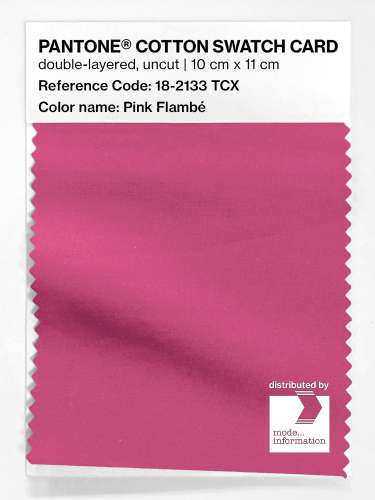 PANTONE® COTTON SWATCH CARD 18-2133 TCX Pink Flambé