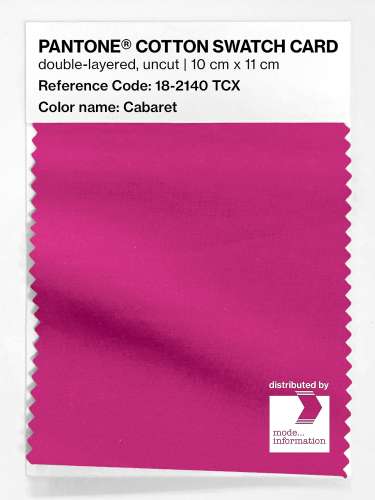 PANTONE® COTTON SWATCH CARD 18-2140 TCX Cabaret