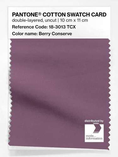 Product image of the product “PANTONE® COTTON SWATCH CARD 18-3013 TCX Berry Conserve ”