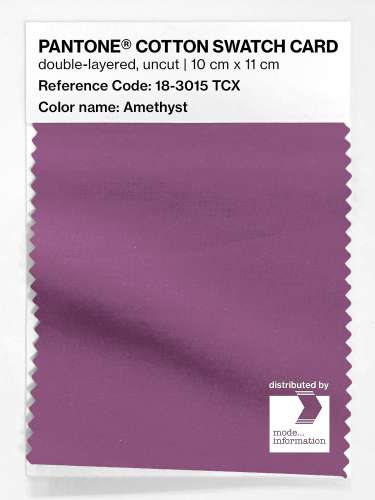 PANTONE® COTTON SWATCH CARD 18-3015 TCX Amethyst