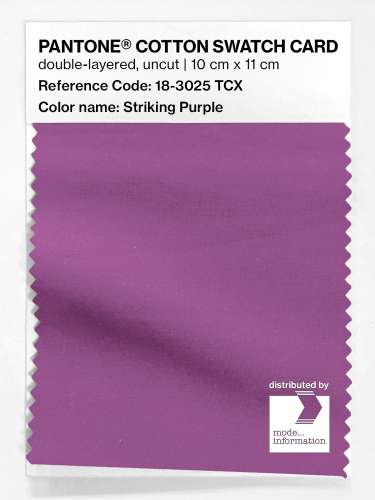Product image of the product “PANTONE® COTTON SWATCH CARD 18-3025 TCX Striking Purple ”