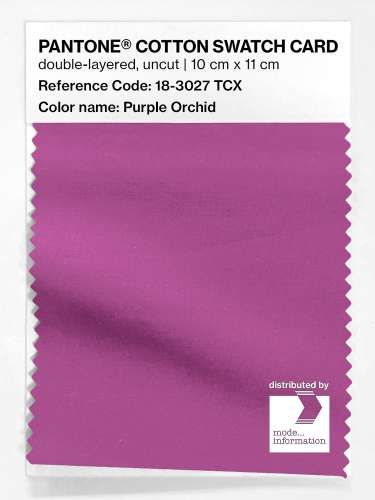 PANTONE® COTTON SWATCH CARD 18-3027 TCX Purple Orchid