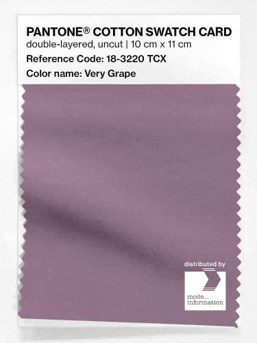 Product image of the product “PANTONE® COTTON SWATCH CARD 18-3220 TCX Very Grape ”