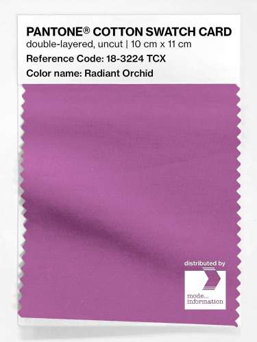 Product image of the product “PANTONE® COTTON SWATCH CARD 18-3224 TCX Radiant Orchid ”