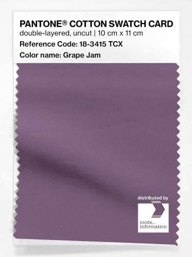 Product image of the product “PANTONE® COTTON SWATCH CARD 18-3415 TCX Grape Jam ”