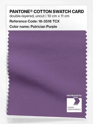 Product image of the product “PANTONE® COTTON SWATCH CARD 18-3518 TCX Patrician Purple ”