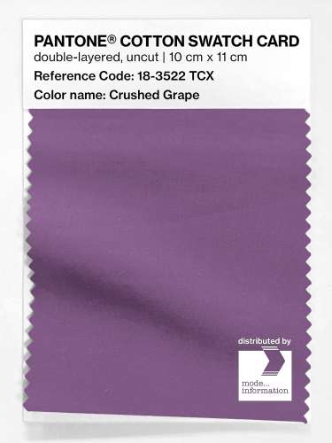 PANTONE® COTTON SWATCH CARD 18-3522 TCX Crushed Grape