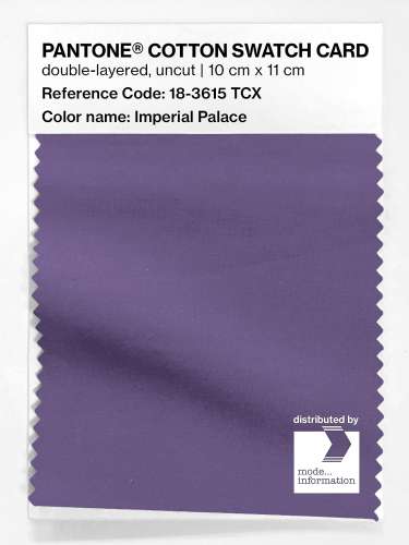 PANTONE® COTTON SWATCH CARD 18-3615 TCX Imperial Palace