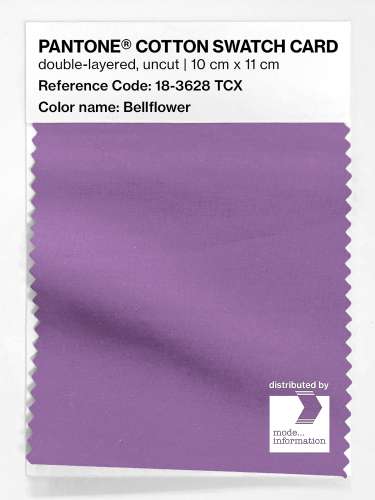 PANTONE® COTTON SWATCH CARD 18-3628 TCX Bellflower