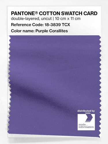 PANTONE® COTTON SWATCH CARD 18-3839 TCX Purple Corallites