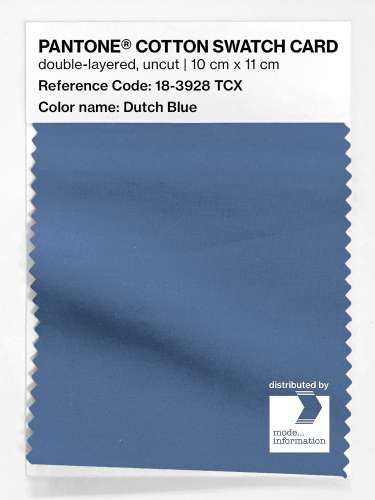 PANTONE® COTTON SWATCH CARD 18-3928 TCX Dutch Blue