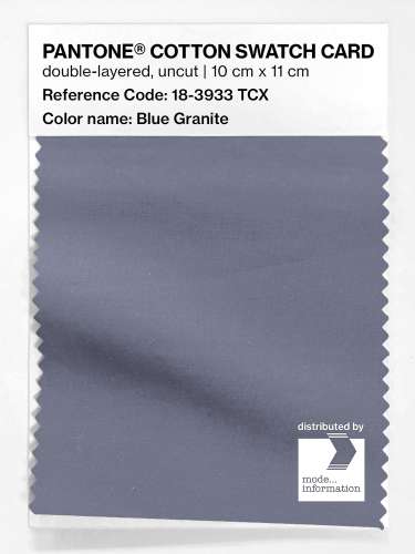 PANTONE® COTTON SWATCH CARD 18-3933 TCX Blue Granite