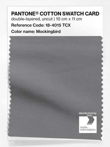 Product image of the product “PANTONE® COTTON SWATCH CARD 18-4015 TCX Mockingbird ”