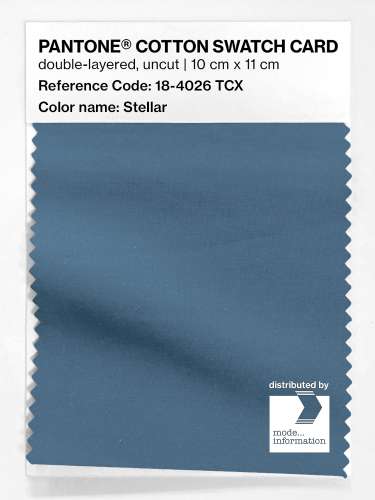 Product image of the product “PANTONE® COTTON SWATCH CARD 18-4026 TCX Stellar ”
