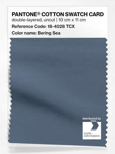 PANTONE® COTTON SWATCH CARD 18-4028 TCX Bering Sea
