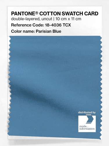 Product image of the product “PANTONE® COTTON SWATCH CARD 18-4036 TCX Parisian Blue ”