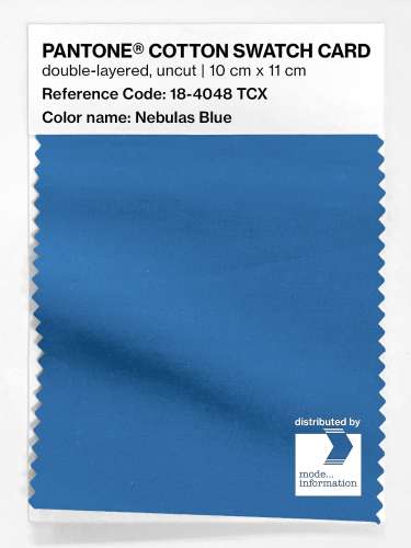 PANTONE® COTTON SWATCH CARD 18-4048 TCX Nebulas Blue