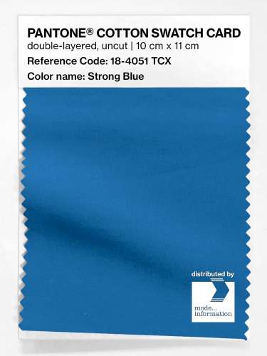 Product image of the product “PANTONE® COTTON SWATCH CARD 18-4051 TCX Strong Blue ”
