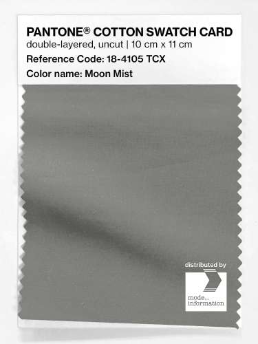 PANTONE® COTTON SWATCH CARD 18-4105 TCX Moon Mist