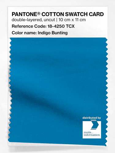 PANTONE® COTTON SWATCH CARD 18-4250 TCX Indigo Bunting