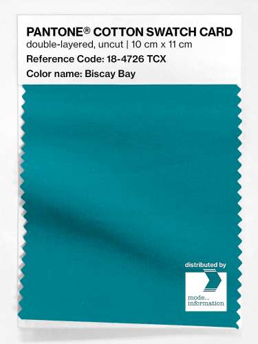 Artikelbild des Artikels “PANTONE® COTTON SWATCH CARD 18-4726 TCX Biscay Bay “