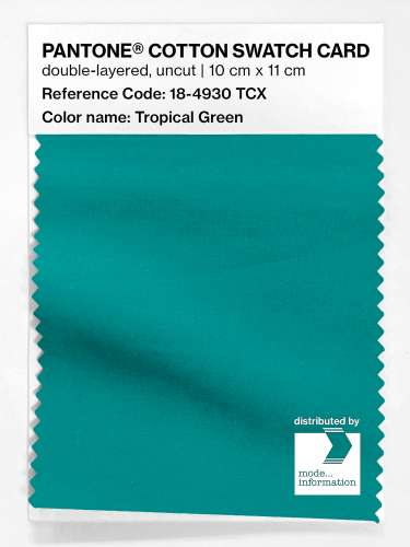 Artikelbild des Artikels “PANTONE® COTTON SWATCH CARD 18-4930 TCX Tropical Green “