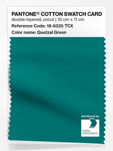 PANTONE® COTTON SWATCH CARD 18-5025 TCX Quetzal Green