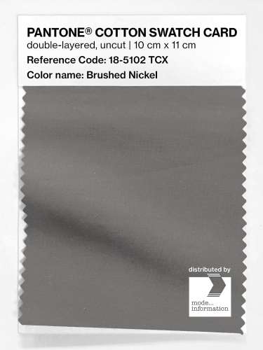 PANTONE® COTTON SWATCH CARD 18-5102 TCX Brushed Nickel