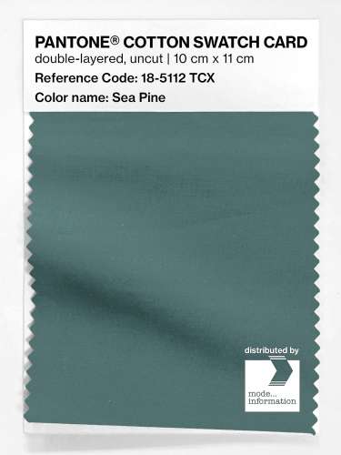 PANTONE® COTTON SWATCH CARD 18-5112 TCX Sea Pine