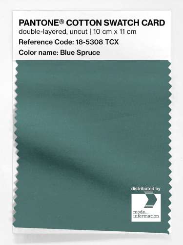 PANTONE® COTTON SWATCH CARD 18-5308 TCX Blue Spruce