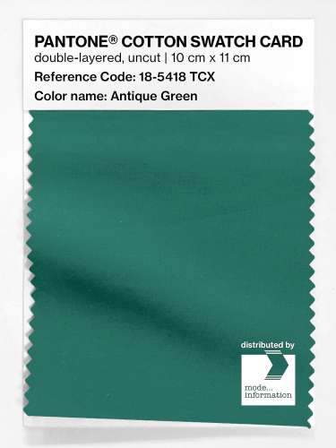 Artikelbild des Artikels “PANTONE® COTTON SWATCH CARD 18-5418 TCX Antique Green “