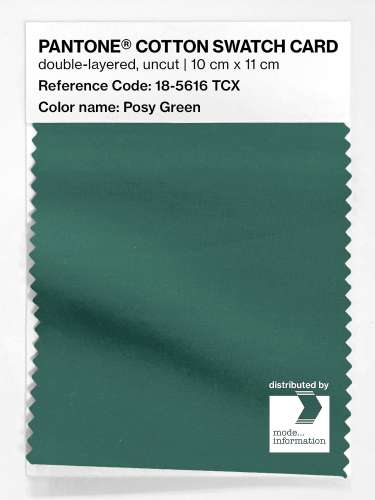 PANTONE® COTTON SWATCH CARD 18-5616 TCX Posy Green